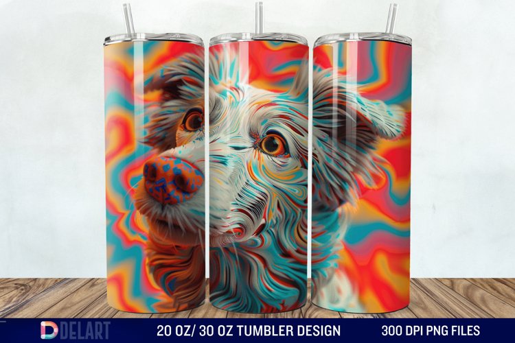 3D Magic Dog Tumbler Wrap example image 1