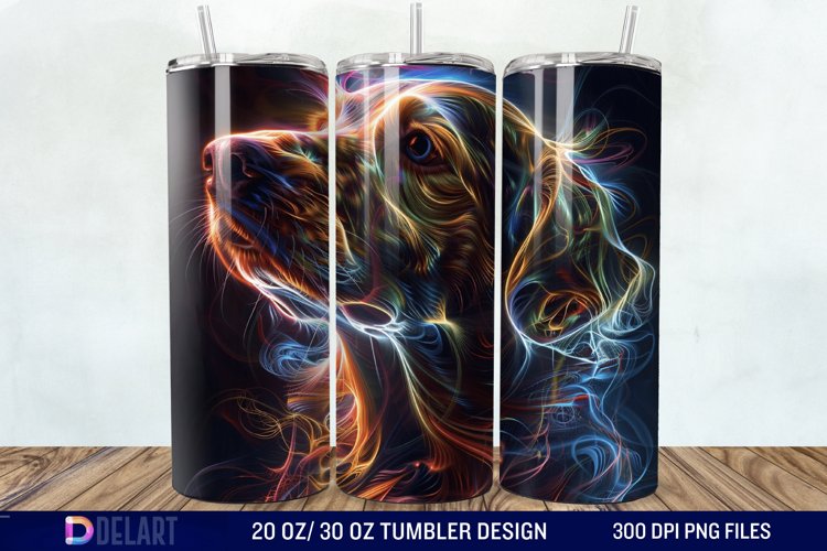3D Magic Dog Tumbler Wrap example image 1
