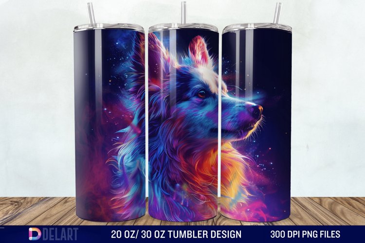 3D Magic Dog Tumbler Wrap example image 1