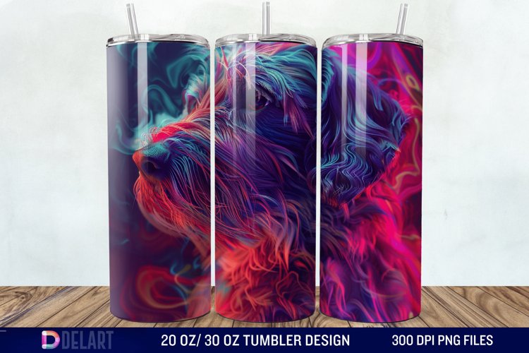 3D Magic Dog Tumbler Wrap example image 1