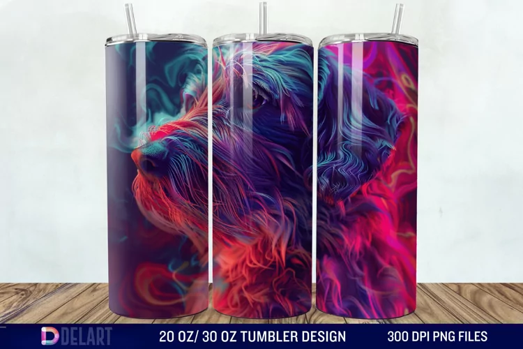 3D Magic Dog Tumbler Wrap