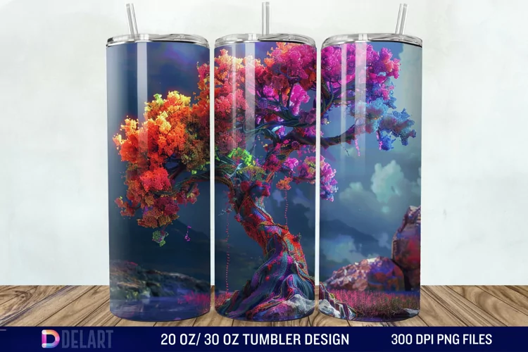 3D Magic Tree Tumbler Wrap