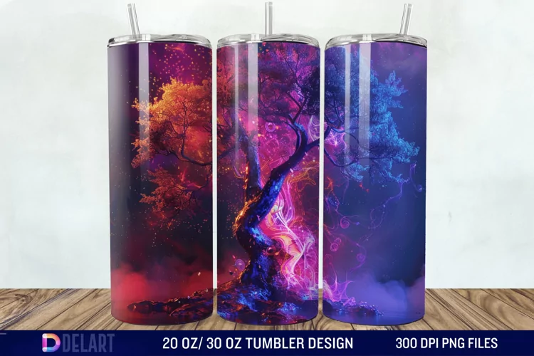 3D Magic Tree Tumbler Wrap