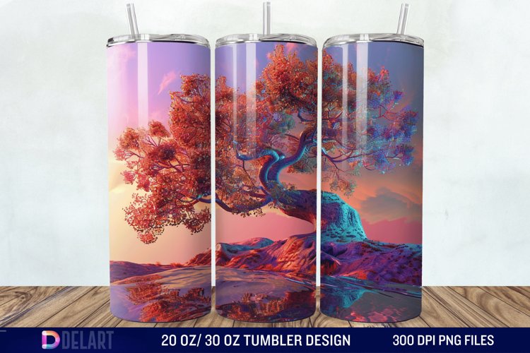 3D Magic Tree Tumbler Wrap example image 1
