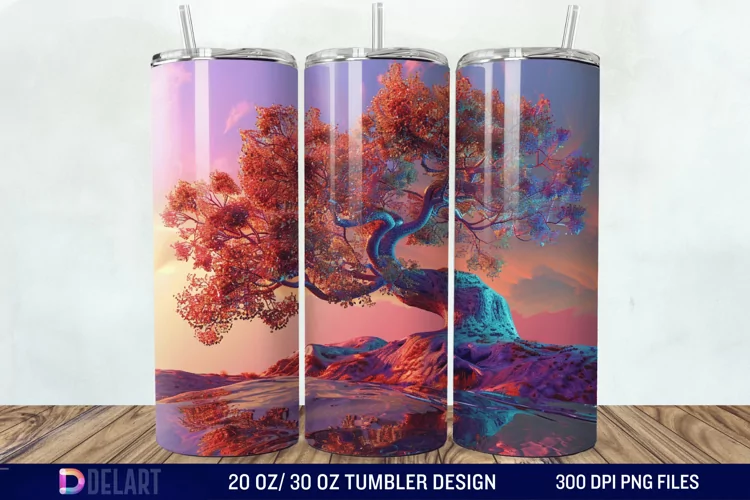 3D Magic Tree Tumbler Wrap