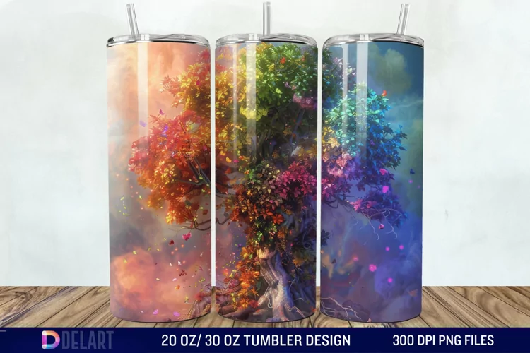 3D Magic Tree Tumbler Wrap