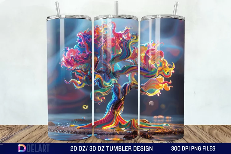 3D Magic Tree Tumbler Wrap