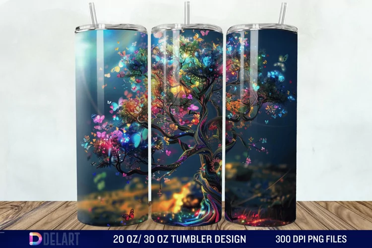 3D Magic Tree Tumbler Wrap