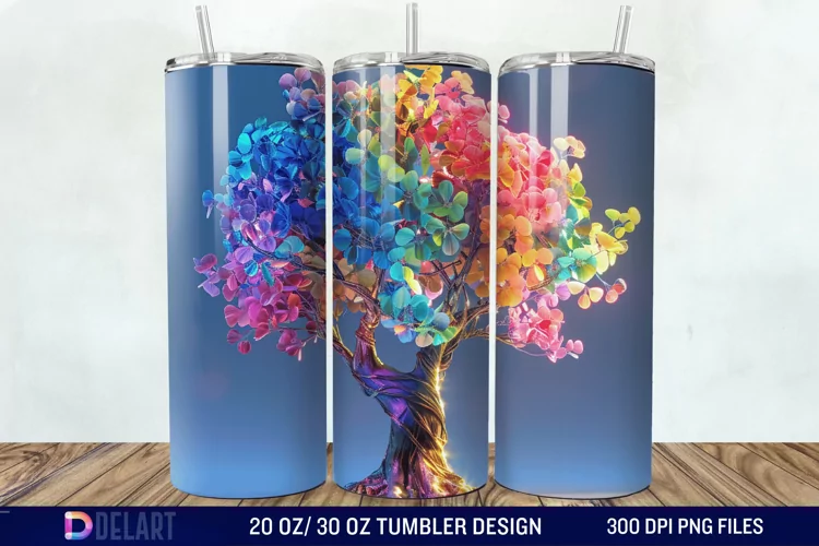 3D Magic Tree Tumbler Wrap