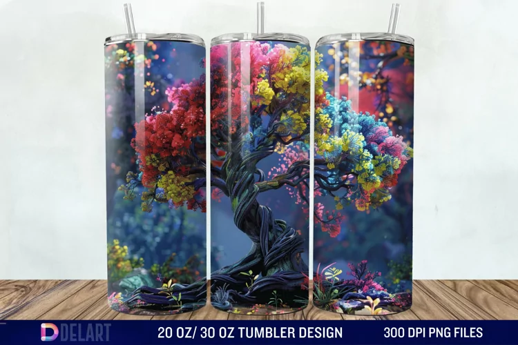3D Magic Tree Tumbler Wrap