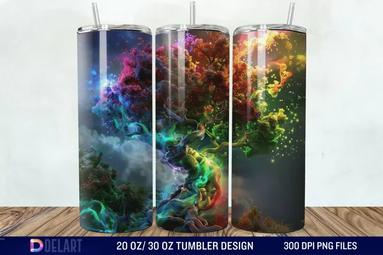 3D Magic Tree Tumbler Wrap