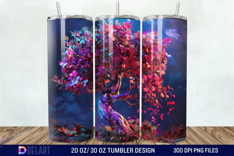 3D Magic Tree Tumbler Wrap