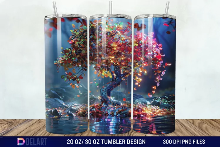 3D Magic Tree Tumbler Wrap