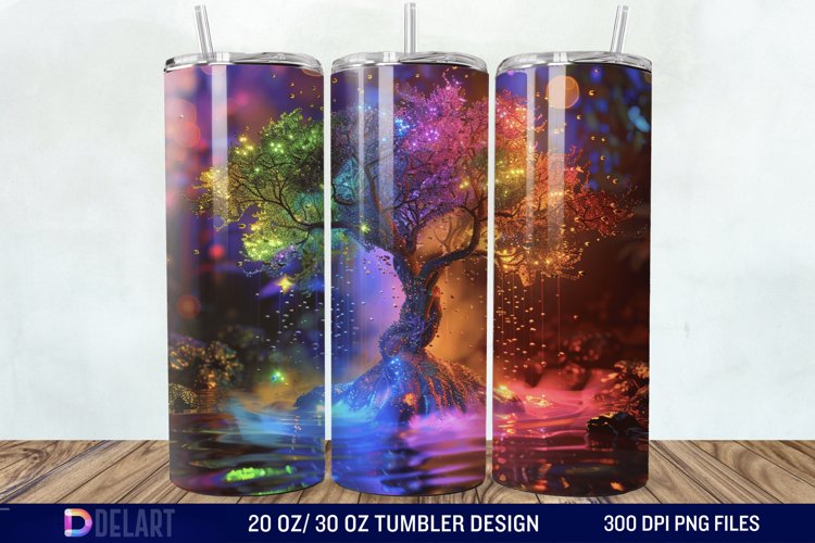 3D Magic Tree Tumbler Wrap example image 1