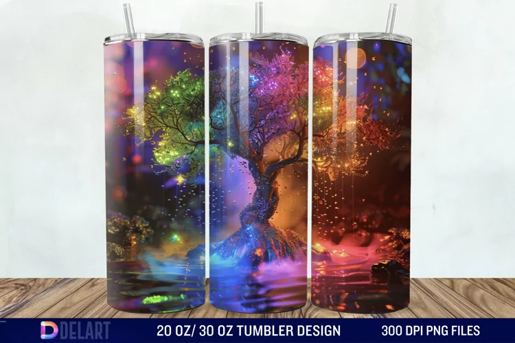 3D Magic Tree Tumbler Wrap