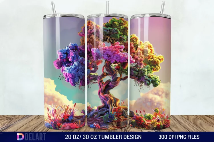3D Magic Tree Tumbler Wrap