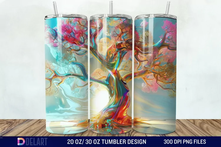 3D Magic Tree Tumbler Wrap