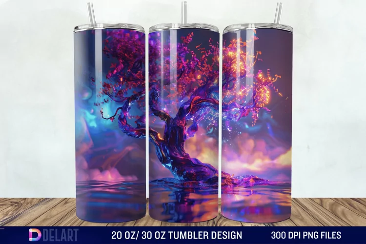 3D Magic Tree Tumbler Wrap