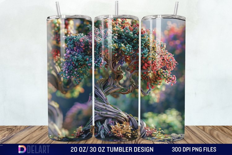 3D Magic Tree Tumbler Wrap example image 1