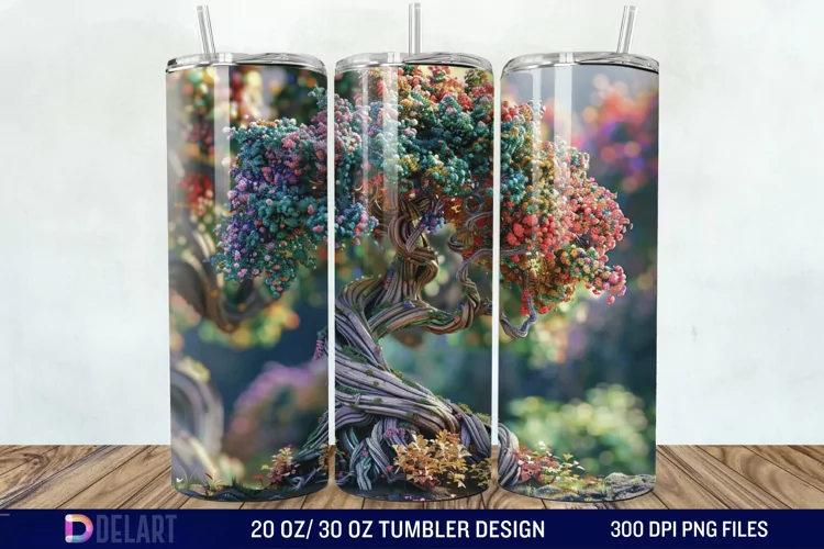 3D Magic Tree Tumbler Wrap