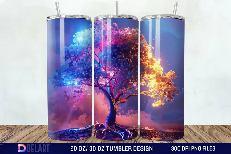 3D Magic Tree Tumbler Wrap