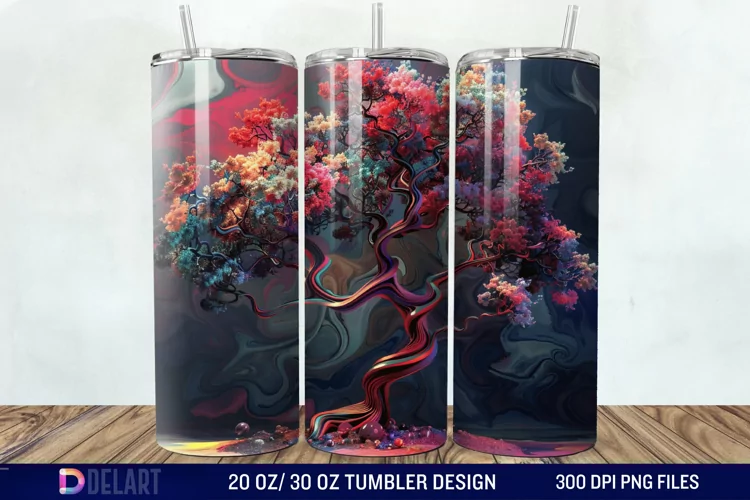 3D Magic Tree Tumbler Wrap