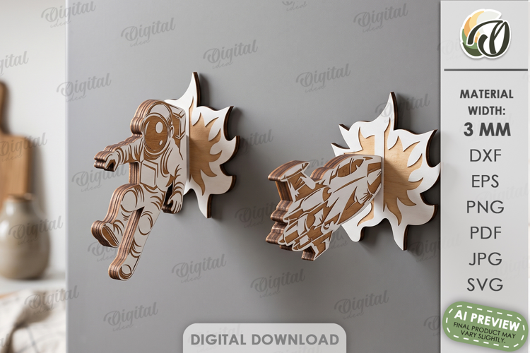 3D Fridge Magnets Laser Cut. Kitchen Magnet SVG