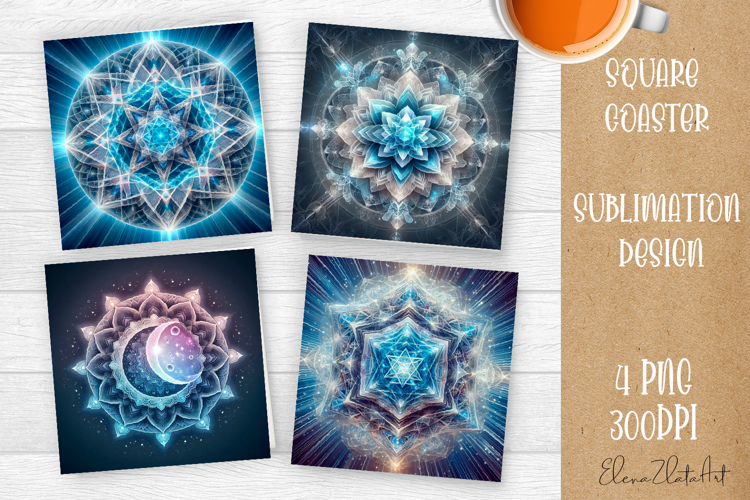 3D mandala Coaster Design, 3D mandala Coaster