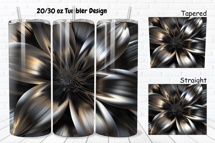 3D Metal Flower 20/30oz Skinny Tumbler example image 1