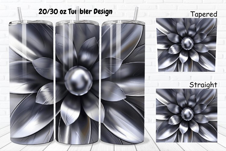 3D Metal Flower 20/30oz Skinny Tumbler example image 1