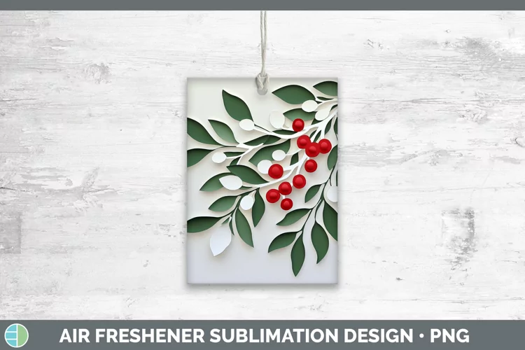 3D Mistletoe Air Freshener Sublimation Car Freshener Designs