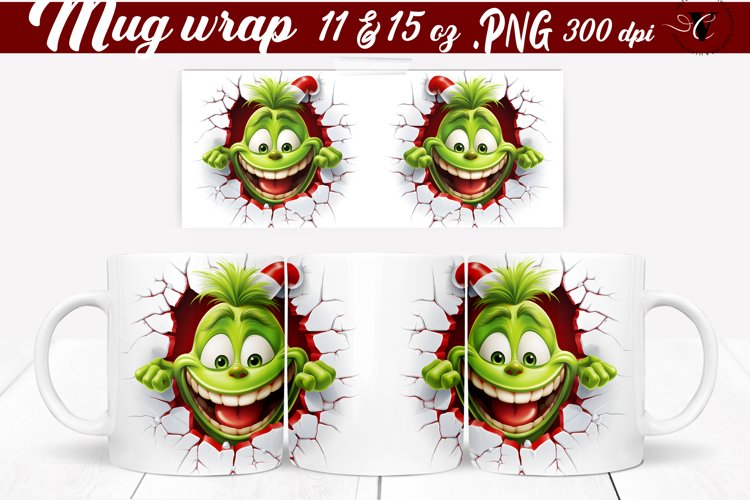 3D Mug wrap | Funny Brick Wall example image 1
