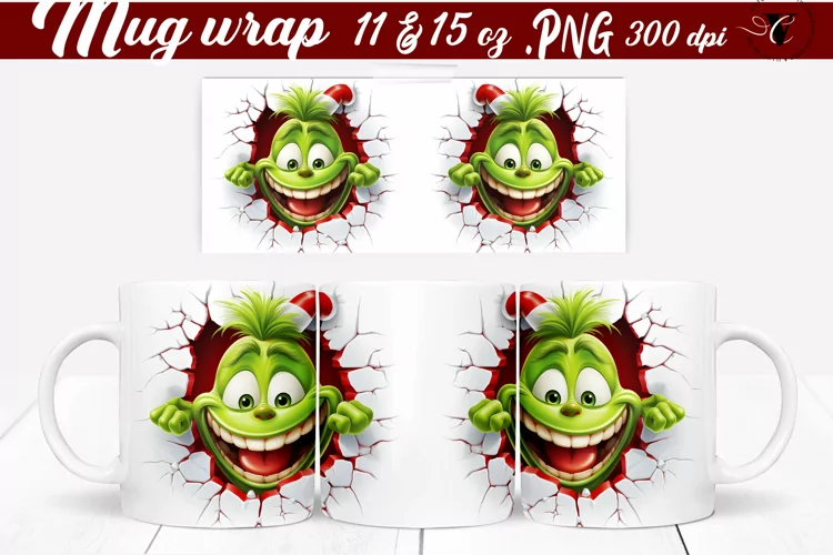 3D Mug wrap | Funny Brick Wall