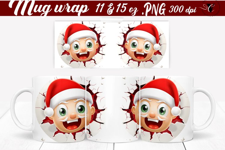 3D Mug sublimation | Funny Christmas mug example image 1