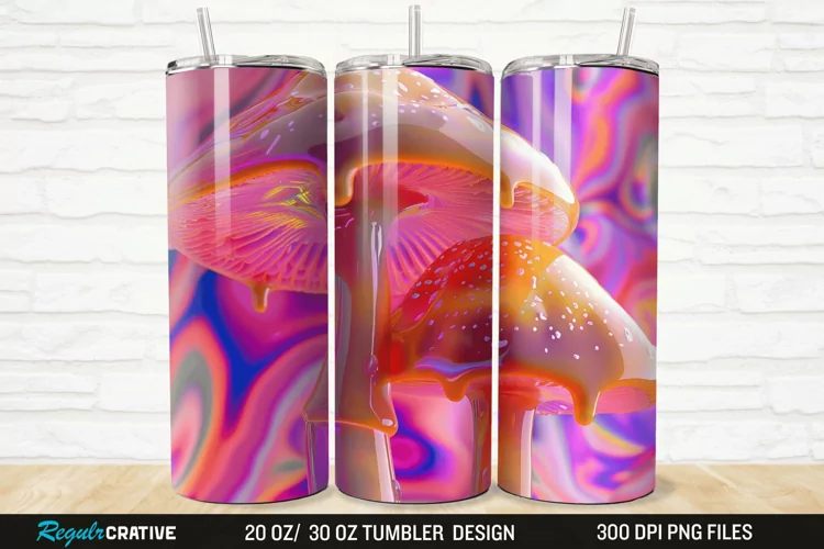 3D Mushroom 20/30oz Skinny Tumbler