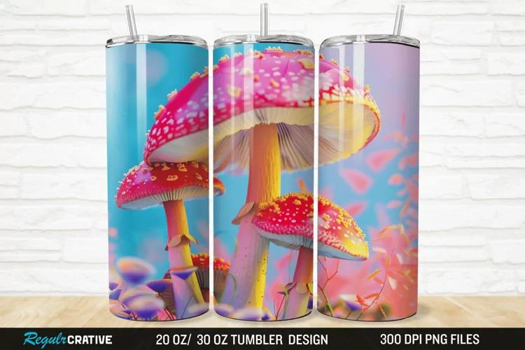 3D Mushroom 20/30oz Skinny Tumbler