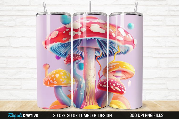 3D Mushroom 20/30oz Skinny Tumbler