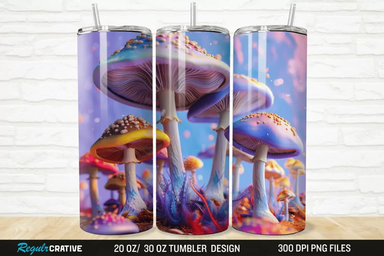 3D Mushroom 20/30oz Skinny Tumbler