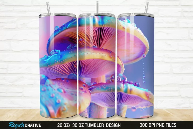 3D Mushroom 20/30oz Skinny Tumbler
