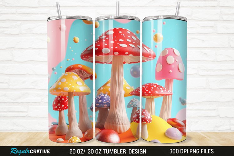 3D Mushroom 20/30oz Skinny Tumbler
