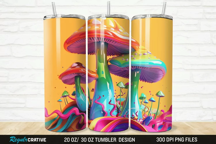 3D Mushroom 20/30oz Skinny Tumbler