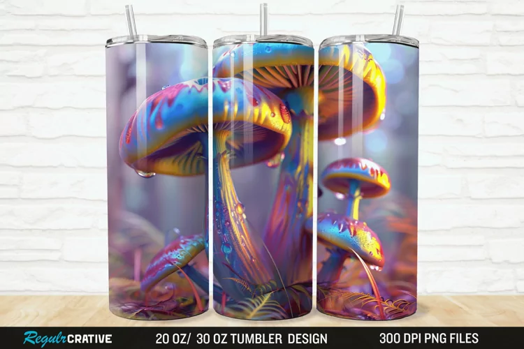 3D Mushroom 20/30oz Skinny Tumbler