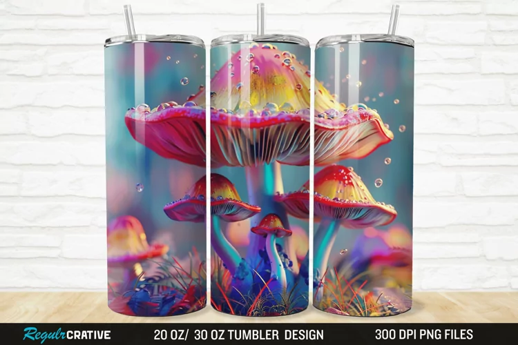 3D Mushroom 20/30oz Skinny Tumbler