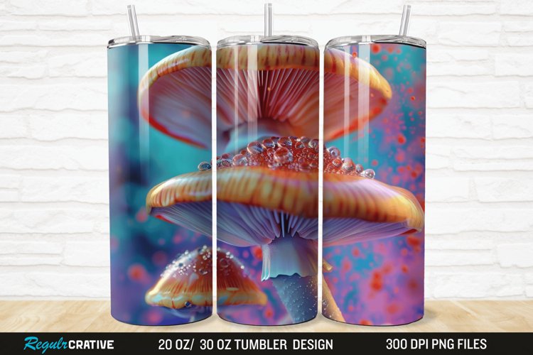 3D Mushroom 20/30oz Skinny Tumbler example image 1