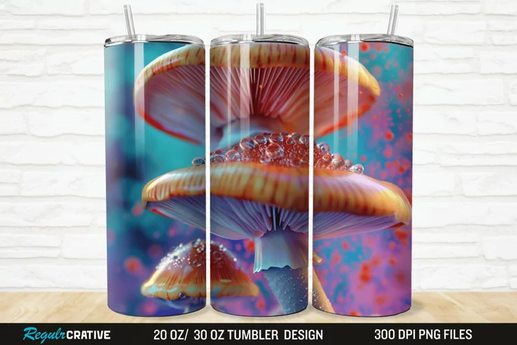 3D Mushroom 20/30oz Skinny Tumbler