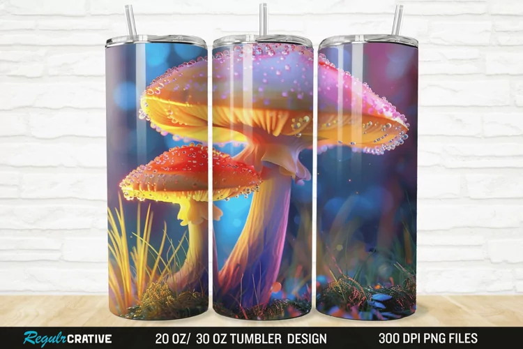 3D Mushroom 20/30oz Skinny Tumbler