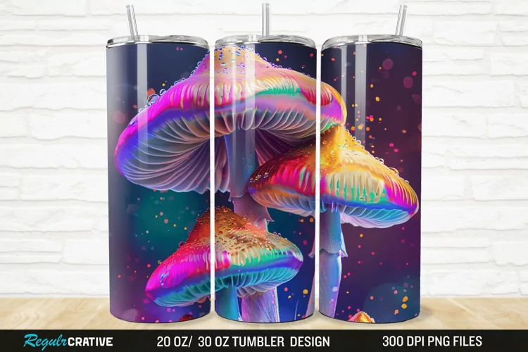 3D Mushroom 20/30oz Skinny Tumbler