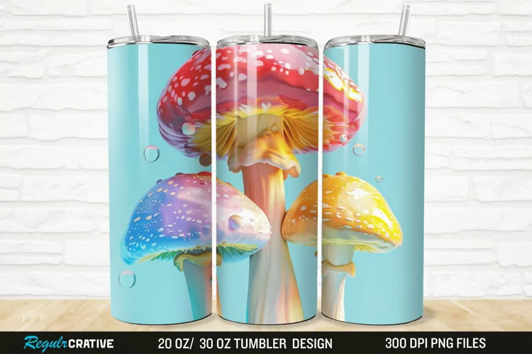 3D Mushroom 20/30oz Skinny Tumbler