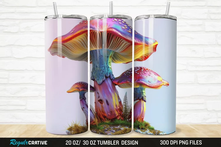 3D Mushroom 20/30oz Skinny Tumbler