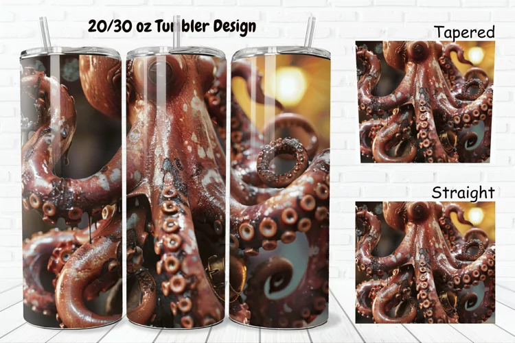 3D Musician Octopus 20/30oz Skinny Tumbler